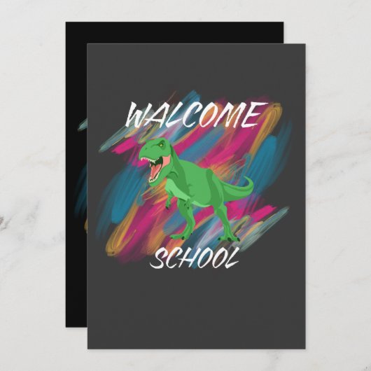 WELCOME SCHOOL, WELCOME BACK TO SCHOOL 2025 KAART (Voorkant / Achterkant)