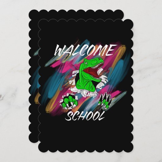 WELCOME SCHOOL WELCOME  BACK TO SCHOOL  KAART (Voorkant / Achterkant)