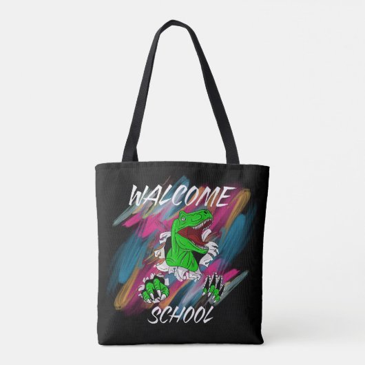 WELCOME SCHOOL WELCOME  BACK TO SCHOOL  TOTE BAG (Achterkant)