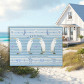 Welcome Sea Turtle Seahorse Striped Family Name Deurmat