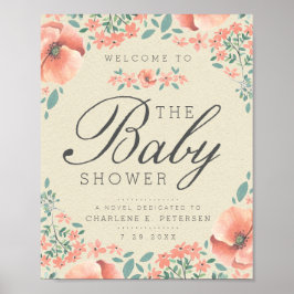 WELCOME SIGN |  Baby Floral Storybook Poster