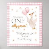 Welcome Sign Little Chick Farm Barnyard Birthday Poster (Voorkant)