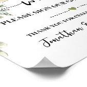 Welcome Sign Our Guest Book Winter Wedding Poster (Hoek)