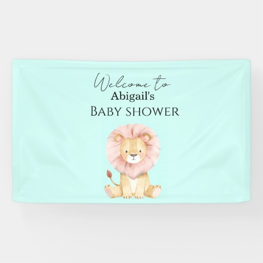 Welcome sign "Sweet Lion" Baby Shower Banner (Horizontaal)