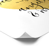 WELCOME Sign Wedding Gold Heart White Poster (Hoek)