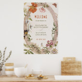 Welcome Sign Wedding Vintage Art Nouveau Poster (Keuken)