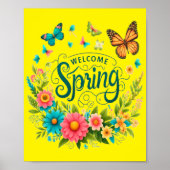 Welcome spring floral  poster (Voorkant)