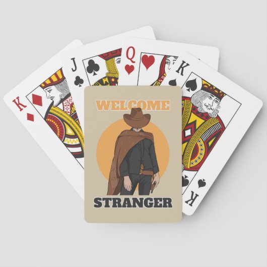 Welcome Stranger - Cowboy Pokerkaarten (Achterkant)