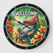 Welcome Summer Gnome  Grote Klok (Voorkant)