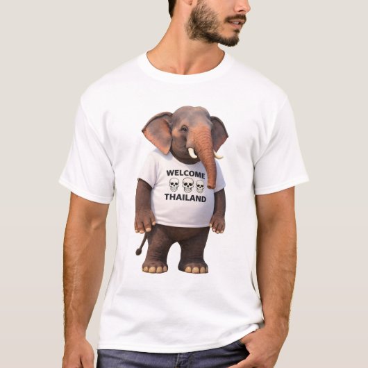 Welcome Thailand Elephant Skull T-shirt (Voorkant)