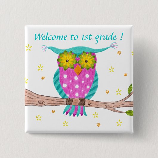 Welcome to 1st grade pin button (Voorkant)