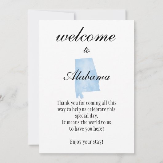 Welcome to Alabama Personalized with Local Phrases (Voorkant)