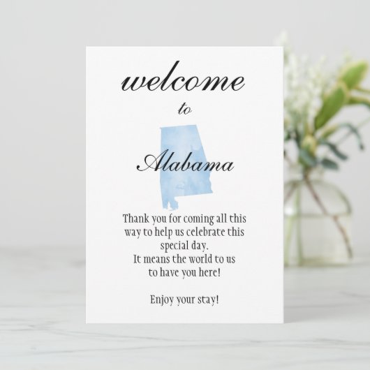 Welcome to Alabama Personalized with Local Phrases (Staand voorkant)