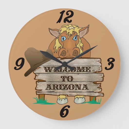 Welcome to Arizona Wall Clock Grote Klok (Voorkant)
