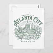 Welcome to Atlanta City Georgia Briefkaart (Voorkant / Achterkant)