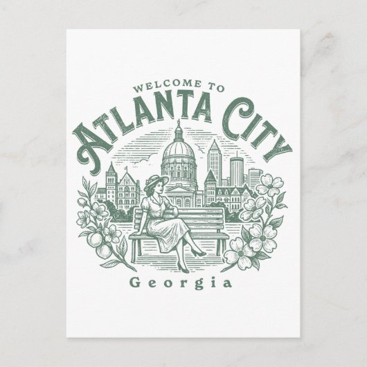 Welcome to Atlanta City Georgia Briefkaart (Voorkant)