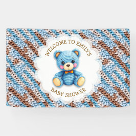 Welcome to Baby Shower | Crochet Teddy Bear Spandoek