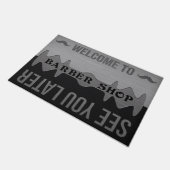 Welcome To Barber Shop, See You Later Deurmat (Schuin)