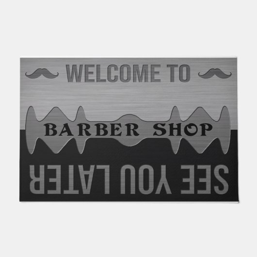 Welcome To Barber Shop, See You Later Deurmat (Voorkant)