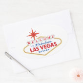 Welcome to Fabulous Las Vegas, Nevada Ovale Sticker (Envelop)