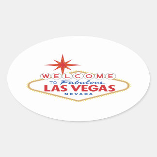 Welcome to Fabulous Las Vegas, Nevada Ovale Sticker