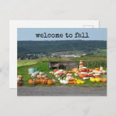 welcome to fall pumpkin farm post card briefkaart (Voorkant / Achterkant)