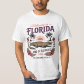 Welcome to Florida Alligator Sunshine State Est. T-shirt (Voorkant)