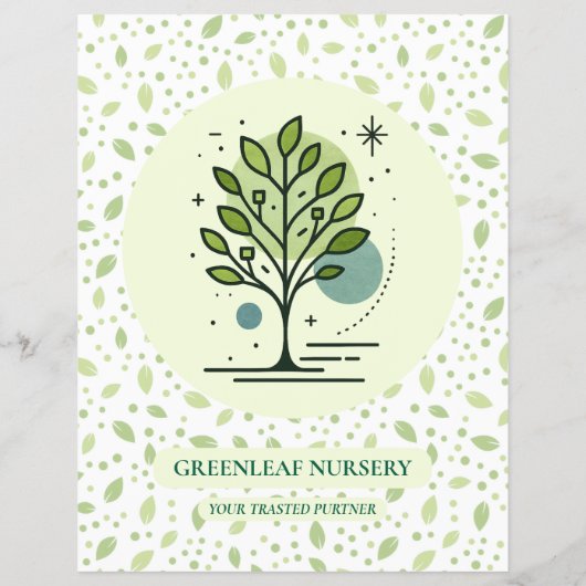Welcome to Greenleaf Nursery Branding Flyer (Achterkant)