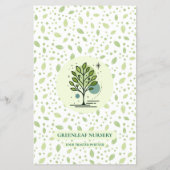 Welcome to Greenleaf Nursery Branding Flyer (Achterkant)
