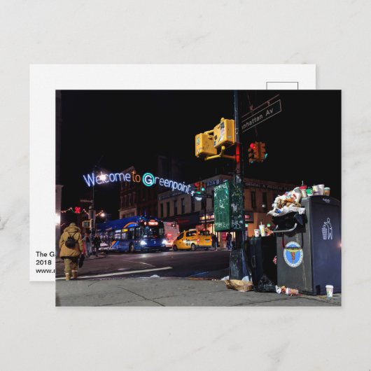 Welcome To Greenpoint The Garbage Spot Feestdagenkaart (Voorkant / Achterkant)