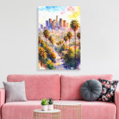 Welcome To Los Angeles  Canvas Afdruk (Insitu (Woonkamer))