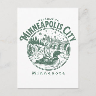 Welcome to Minneapolis City Minnesota Briefkaart