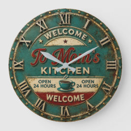 Welcome to Mom's Kitchen Vintage Coffee Farmhouse Grote Klok