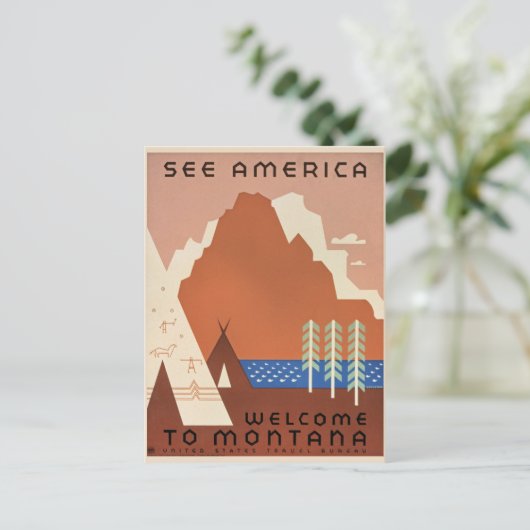 Welcome to Montana Briefkaart (Staand voorkant)