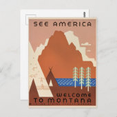 Welcome to Montana Briefkaart (Voorkant / Achterkant)