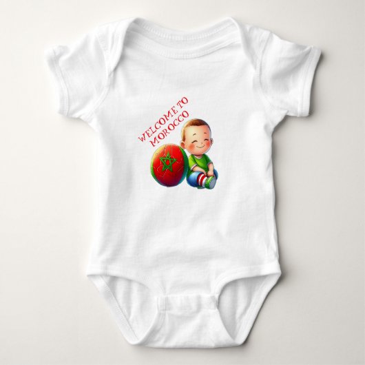 Welcome to Morocco Baby Bodysuit – Cute Moroccan  (Voorkant)
