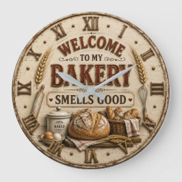 Welcome to My Bakery Baker Gift Grote Klok