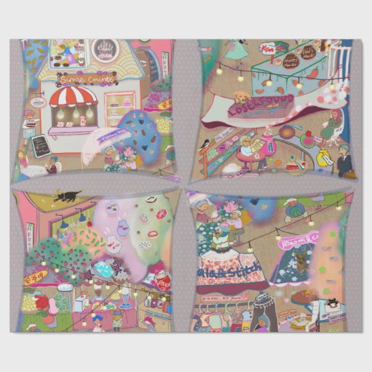 Welcome to My LALATOWN Wrapping Paper 1 Cadeaupapier (Vlak)