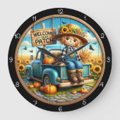 Welcome To My Patch Scarecrow Grote Klok (Voorkant)