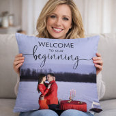 Welcome To Our Beginning Personalized Photo Kussen