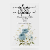 Welcome to our Beginning Wedding  Acrylic Sign Acryl Bord (Voorkant)