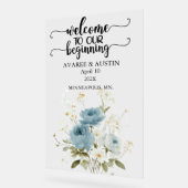 Welcome to our Beginning Wedding  Acrylic Sign Acryl Bord (Hoek)