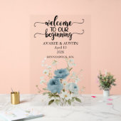 Welcome to our Beginning Wedding  Acrylic Sign Acryl Bord (Huwelijk)