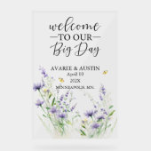 Welcome To Our Big Day Wedding Acryl Bord (Voorkant)