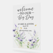 Welcome To Our Big Day Wedding Acryl Bord (Hoek)