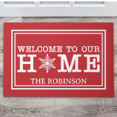 Welcome to Our Christmas Home Deurmat
