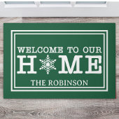 Welcome to Our Christmas Home Deurmat