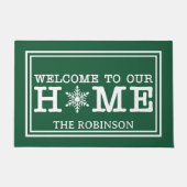 Welcome to Our Christmas Home Deurmat (Voorkant)