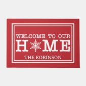 Welcome to Our Christmas Home Deurmat (Voorkant)