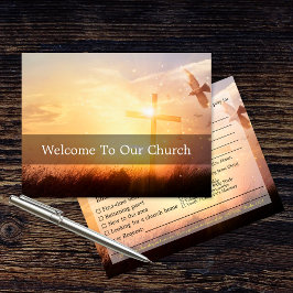 Welcome To Our Church Sunrise Dove Visitors Briefkaart